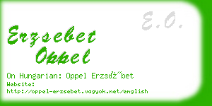 erzsebet oppel business card